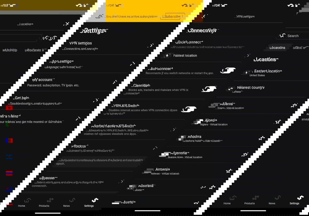 VPN Surfshark pour système d'exploitation Android