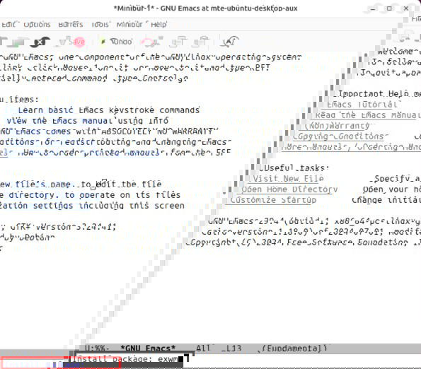 Une capture d'écran mettant en évidence l'invite d'installation du package dans Emacs.