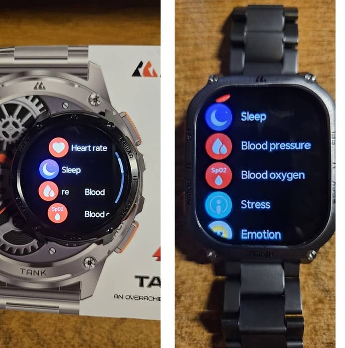Applications de suivi de santé sur le Tank T3 et le Tank M3 Ultra.