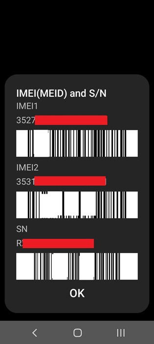 Aucune prise en charge de l'eSIM ID (EID) sur l'appareil Android après avoir composé *#606#
