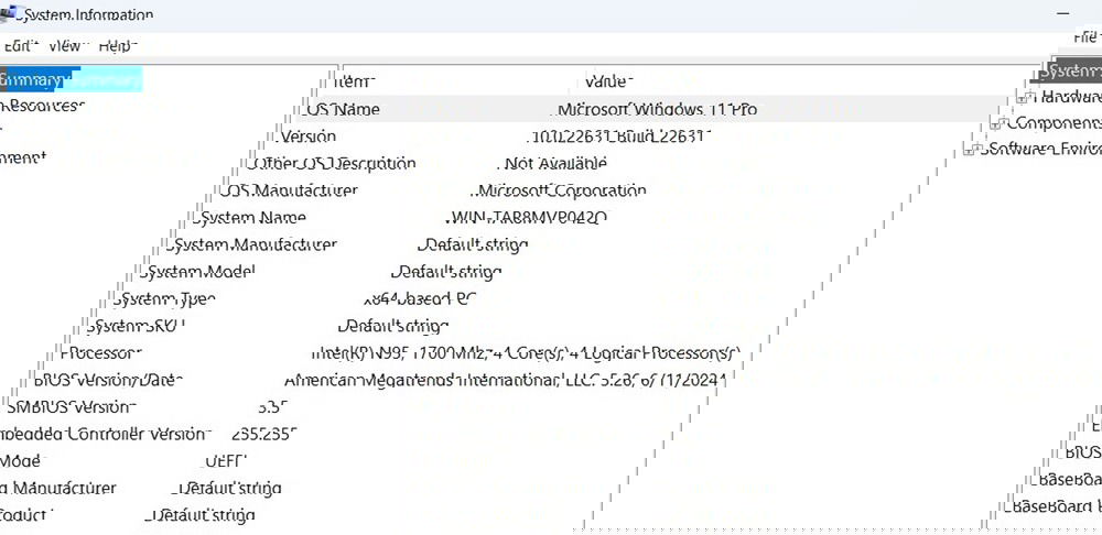 Détails du système Kamrui.