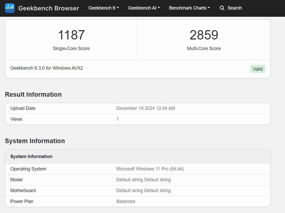 Benchmark CPU pour Kamrui.