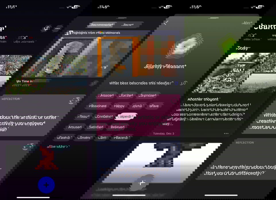 Présentation de l’interface de l’application Journal.