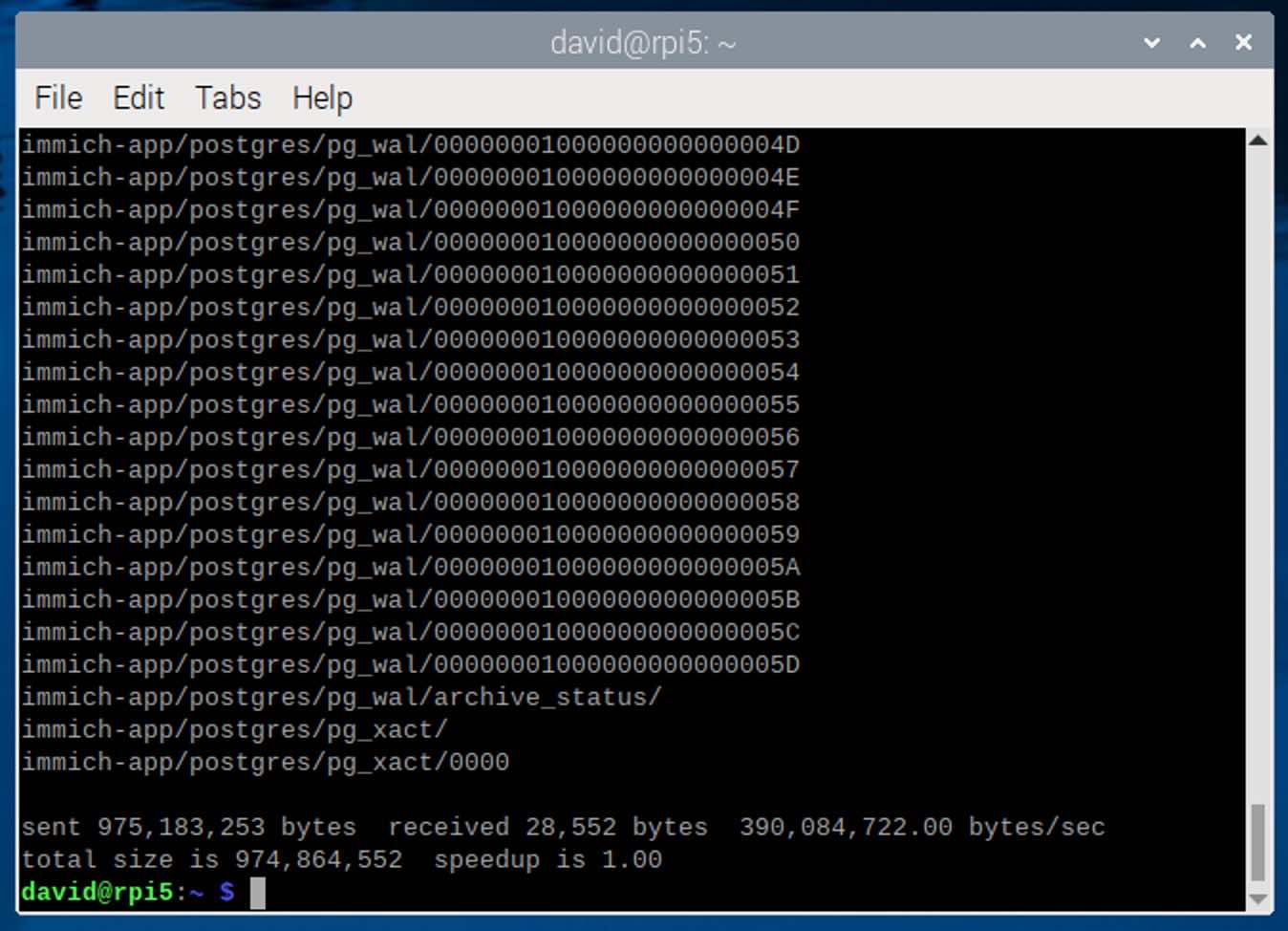 Sauvegarde du dossier Rsync Raspberry