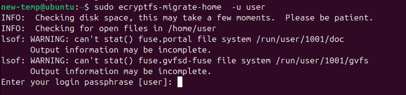 Cryptage du répertoire personnel dans Ubuntu à l'aide de l'outil ecryptfs.