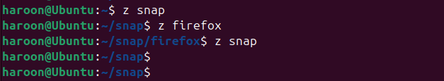 Utilisation de l'outil Zoxid au lieu de la commande cd sur le terminal Linux.