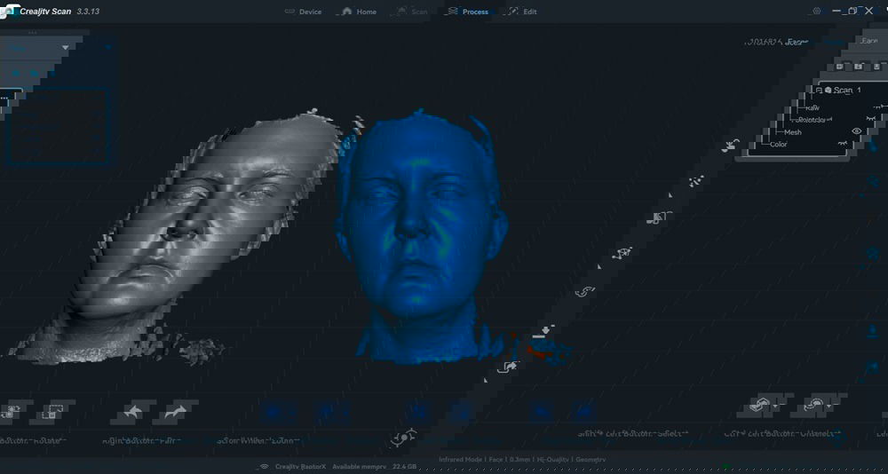 Scan du visage terminé.