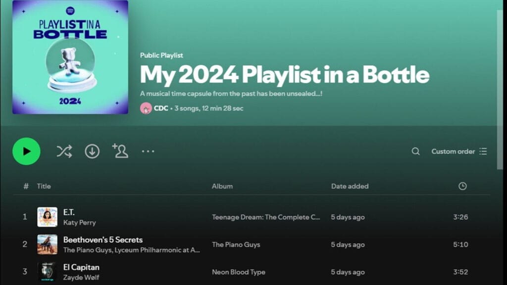 Spotify Playlist In A Bottle Featured