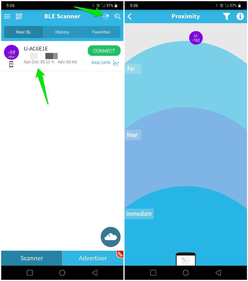BLI Scanner Tracking Lost Bluetooth Appareil