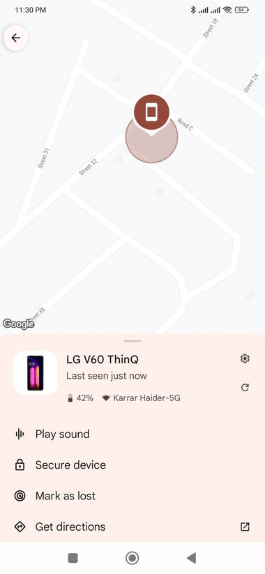 Google trouve mon application affichant l'emplacement de l'appareil