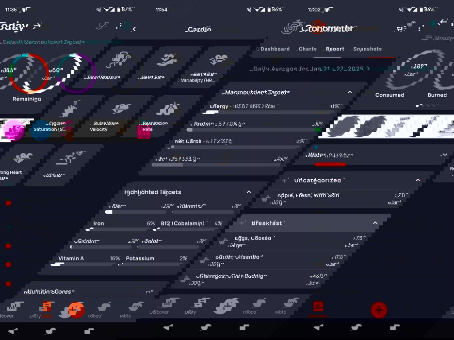 Présentation de l'interface de l'application Cronmeter.