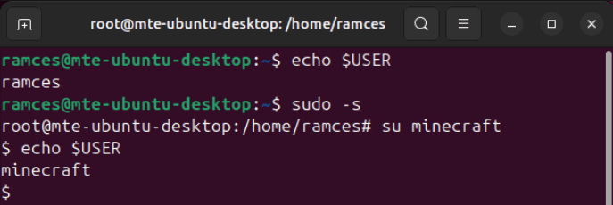 Un terminal montrant l'existence d'un utilisateur pour l'unité SystemD.