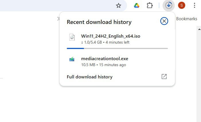 Téléchargement du fichier d'image (ISO) de Windows 11 sur un outil de création de médias Windows 11.