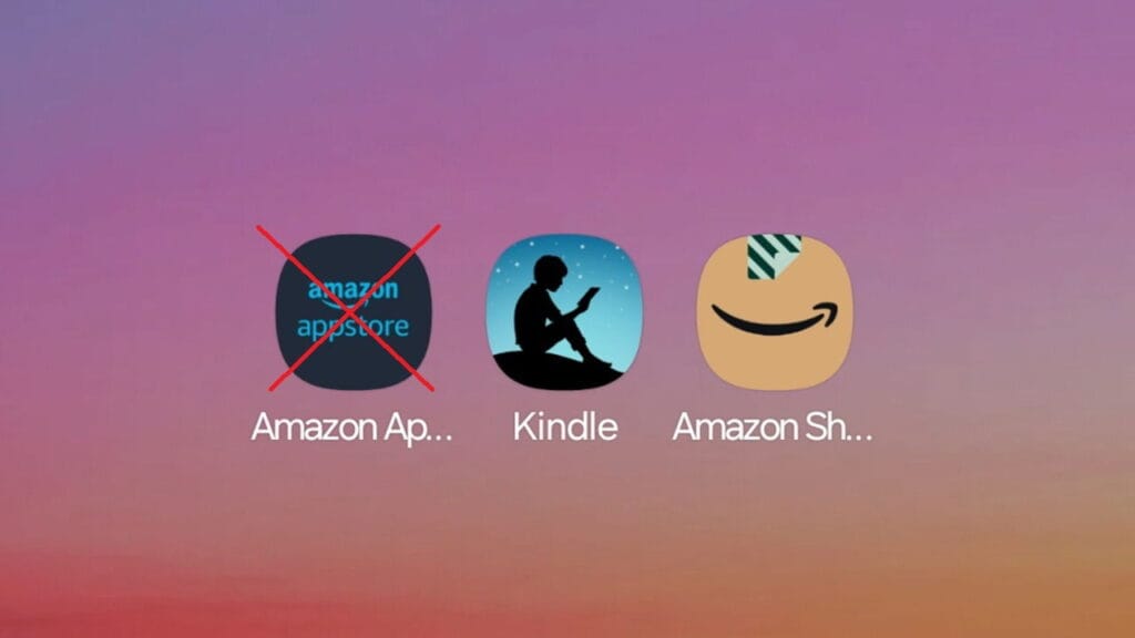 Amazon apps on Android device.