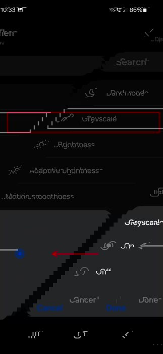 Définition de la condition de gris pour le paramètre, lors de la création de nouvelles routine Samsung Bixby.