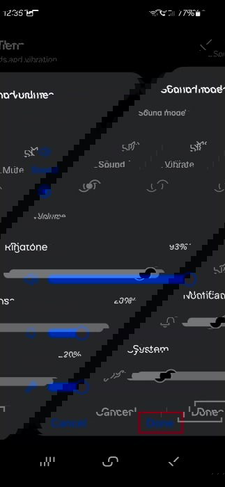 Réglage des préférences de profil sonore pour l'implémentation dans la nouvelle routine Samsung Bixby.