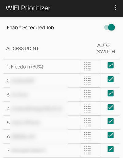 Prioriser le réseau WiFi dans l'application tierce dans Android