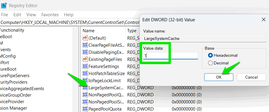 Édition de Windows Registry pour permettre aux larges