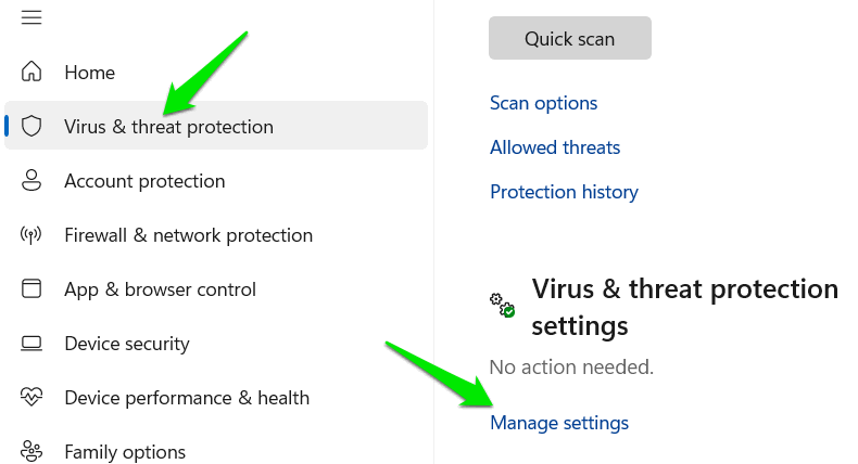 Interface principale de sécurité Windows