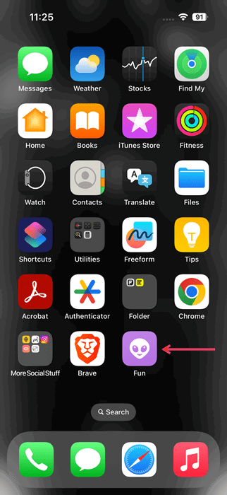 Nouvelle icône de l'application Instagram affichant sur l'écran d'accueil de l'iPhone.