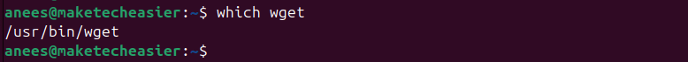 Vérifier la configuration du chemin WGET