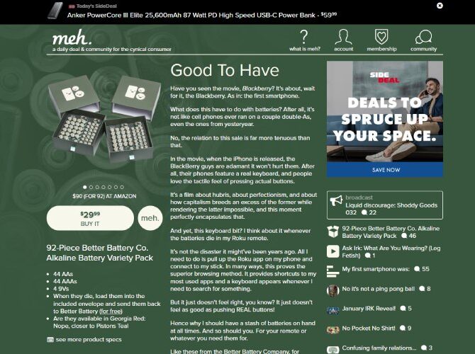 Sites Web meh