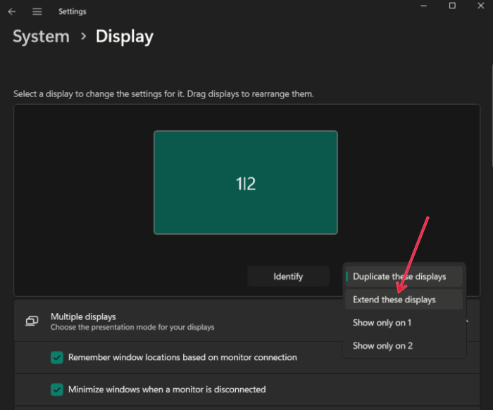 Double moniteur à double moniteur étend les écrans