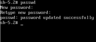 Un terminal montrant le processus de modification du mot de passe racine en mode débogage.