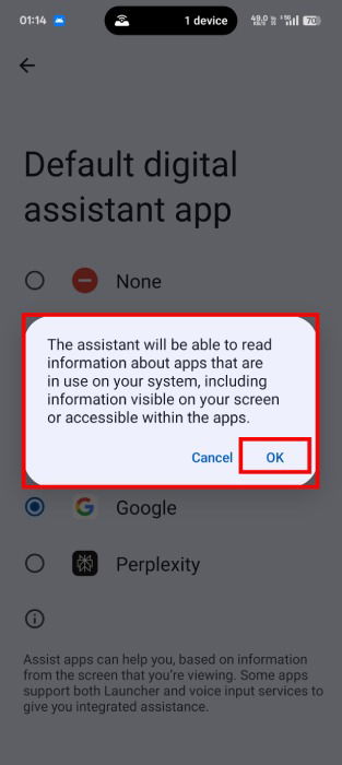 Choisir l'application d'assistant numérique par défaut