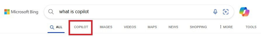 Utilisation du filtre de recherche de copilote.