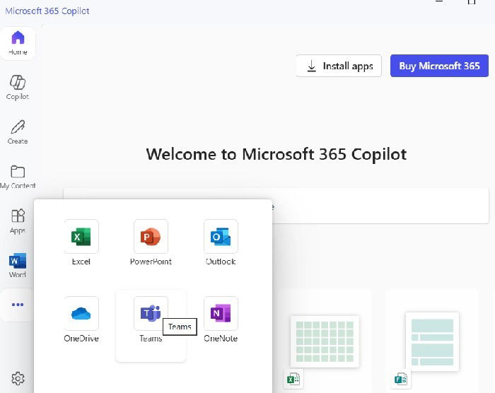 Accéder à des fonctionnalités de collaboration comme OneDrive, OneNote et des équipes de Microsoft 365 Copilot.