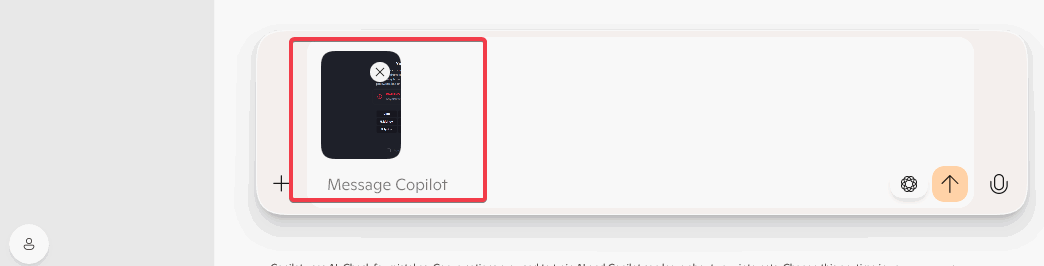 Image dans Copilot Chatbox