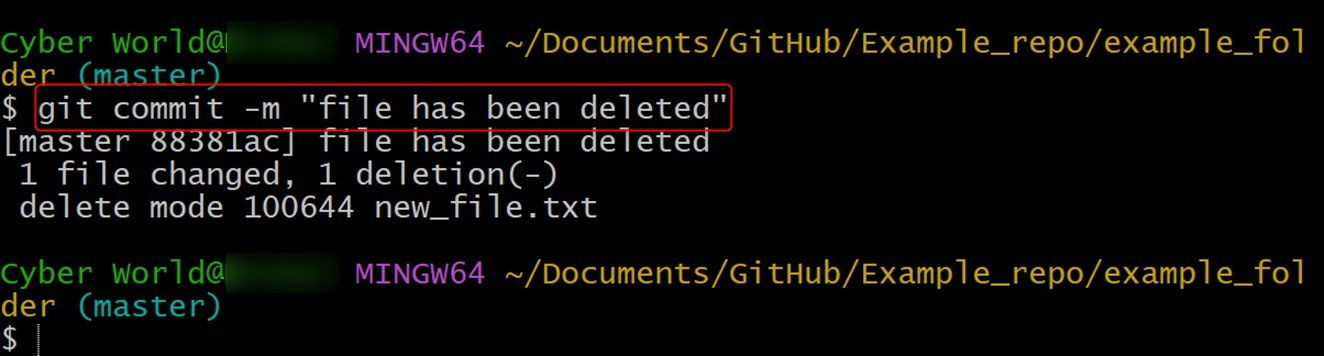 Git commit supprimer