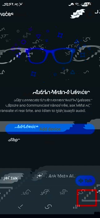 Ajout et gestion des dispositifs dans Meta Ai.