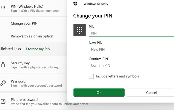 Changer une épingle dans Windows Bonjour.