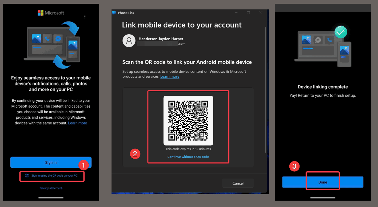 Code QR de numérisation des liens téléphoniques