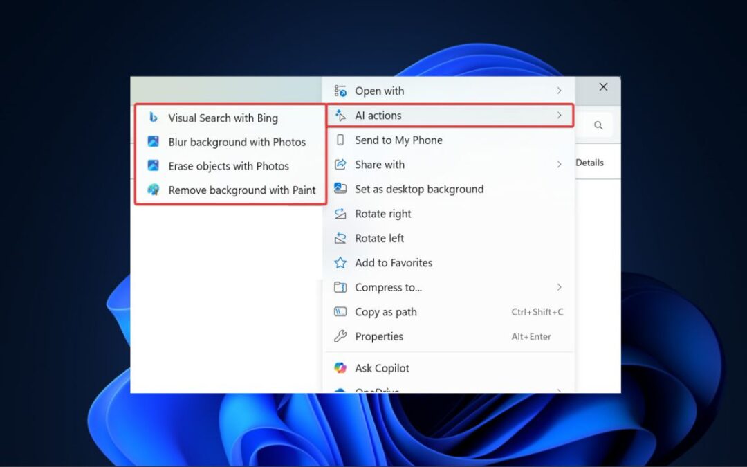 Comment activer les actions AI dans Windows 11 File Explorer