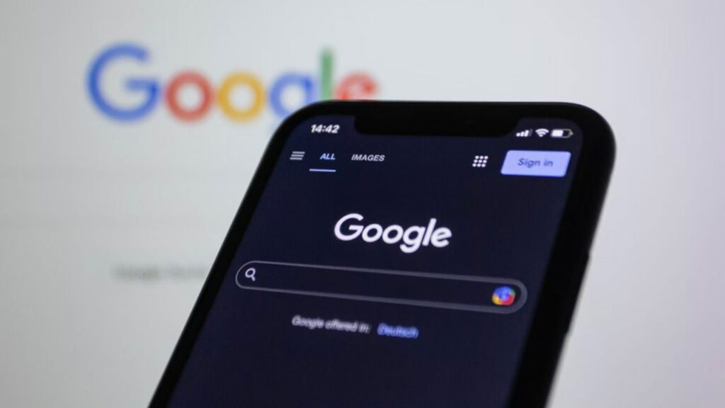 Google search on a phone.