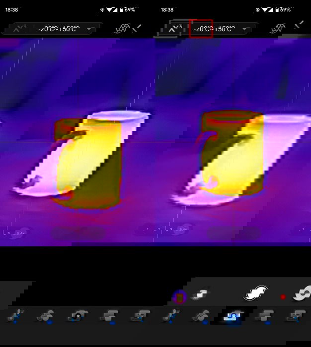 Comparaison de zoom à l'aide de la caméra Thermal Master P2