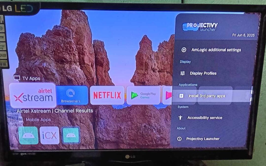 Je suis passé au lanceur de projectivy pour me débarrasser des publicités sur Android TV