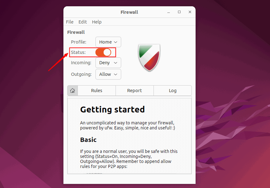 Activer Désactiver Gufw Ubuntu