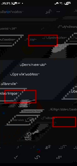Affichage et téléchargement des vidéos AI.