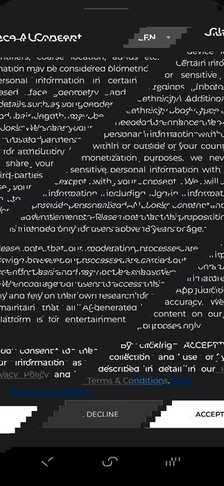 Regard de consentement AI.