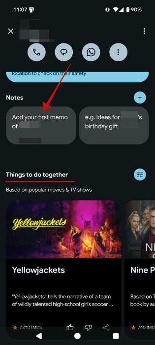 Ajout de notes comme rappels pour le contact VIP de pixel.