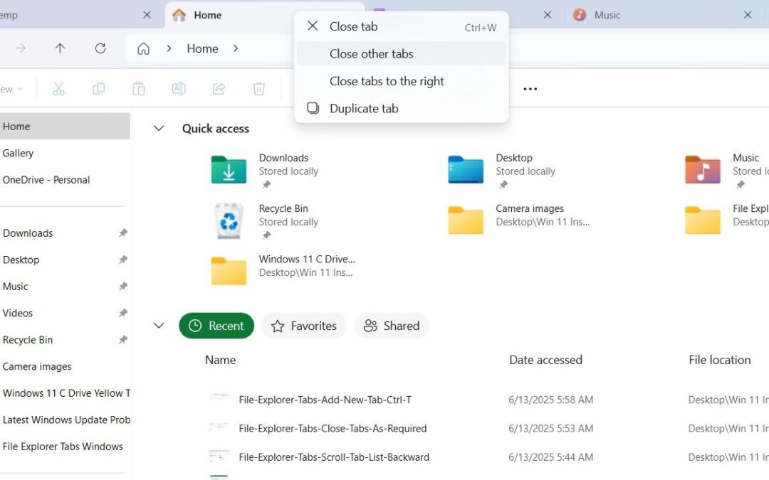 Comment activer les onglets d’explorateur de fichiers dans Windows 11