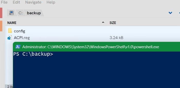 Ouvrez la fenêtre PowerShell sur un chemin donné dans Windows 11 FileSide Manager.
