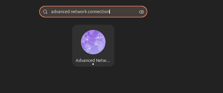 Ouverture du gestionnaire de connexions réseau avancé
