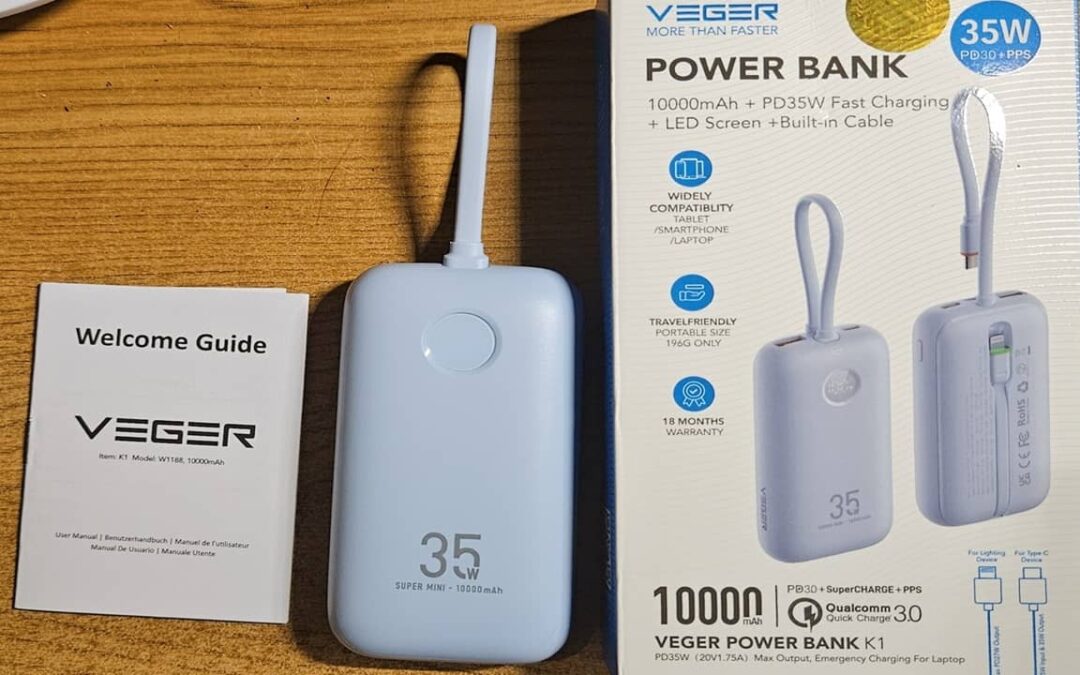 Cette banque de puissance compacte Veger K1 va partout où je vais