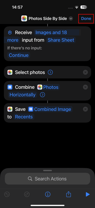 Nouveau aperçu des raccourcis dans l'application de raccourcis sur iPhone.