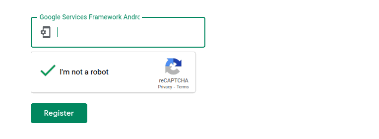 Coller ID Android sur la page Google Uncertifiée